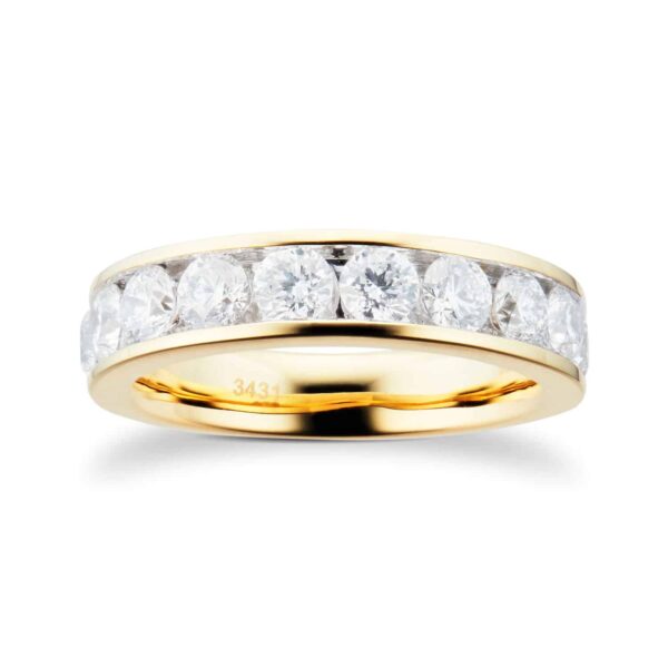 18ct Yellow Gold 1.50ct Brilliant Cut Goldsmiths Brightest Diamond Eternity Ring