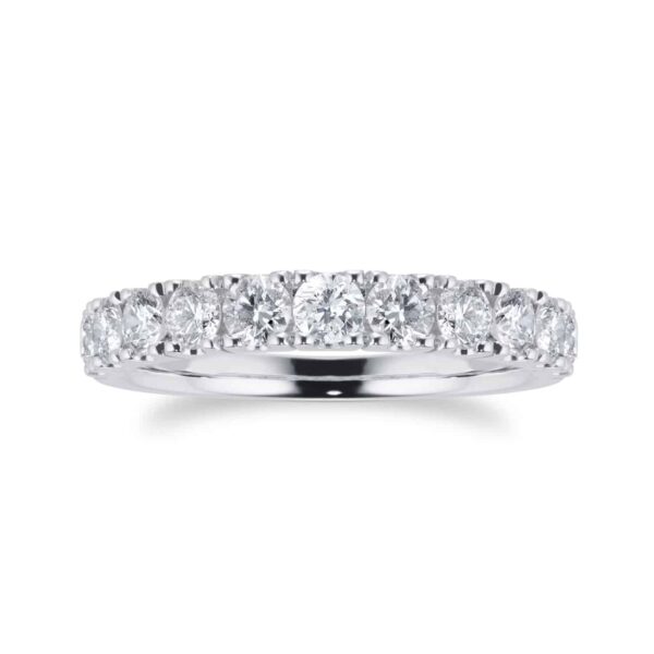 Platinum 1ct Diamond Claw Set Eternity Ring