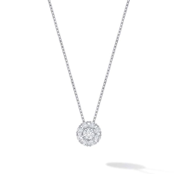 Snowflake 0.46cttw Diamond Cluster Necklace