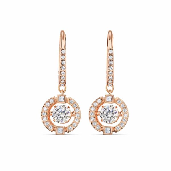 Sparkling Dance Rose Gold Plated Drop Earrings