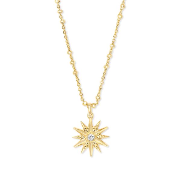 Star Charm Pendant Necklace in Gold