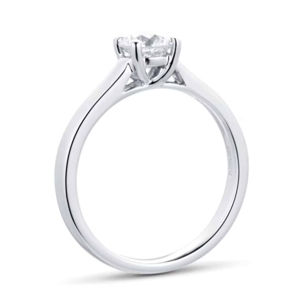 Platinum 0.70ct Diamond Solitaire Ring - Görsel 3