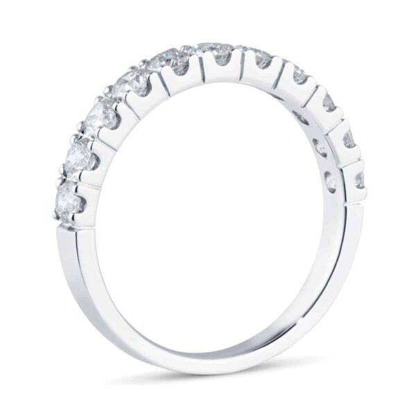 Platinum 1ct Diamond Claw Set Eternity Ring - Görsel 3