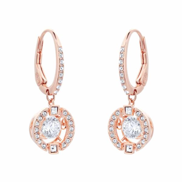 Sparkling Dance Rose Gold Plated Drop Earrings - Görsel 3