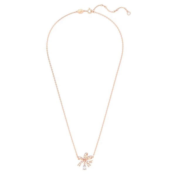 Volta Rose Gold Plated Cubic Zirconia Bow Pendant - Görsel 3