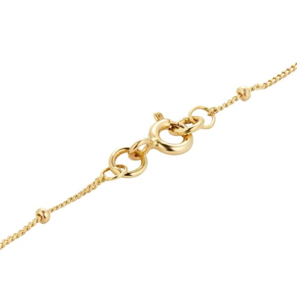 9ct Yellow Gold Beaded Chain Bracelet - Görsel 4