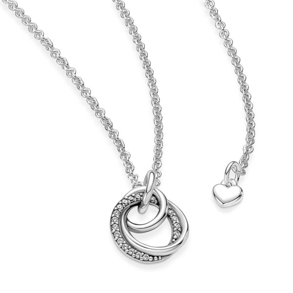 Pandora - Moments 925 Sterling Silver Family Always Encircled Pendant Necklace